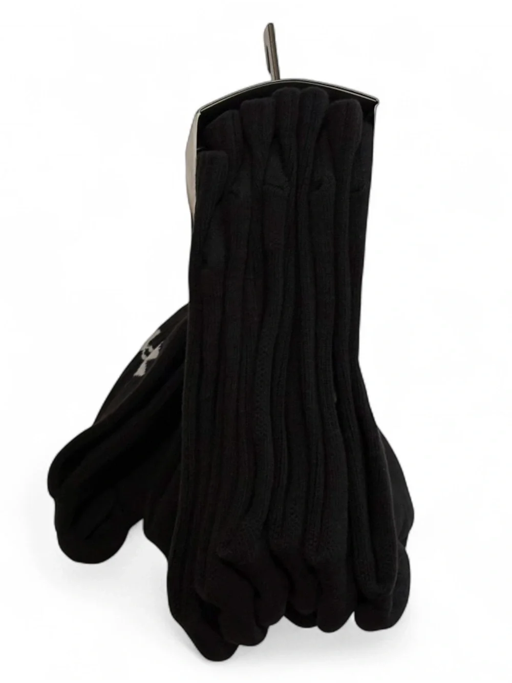 Under Armour Black Athletic Cotton Cushioned Crew Socks - Pack of 36 Pairs Lot